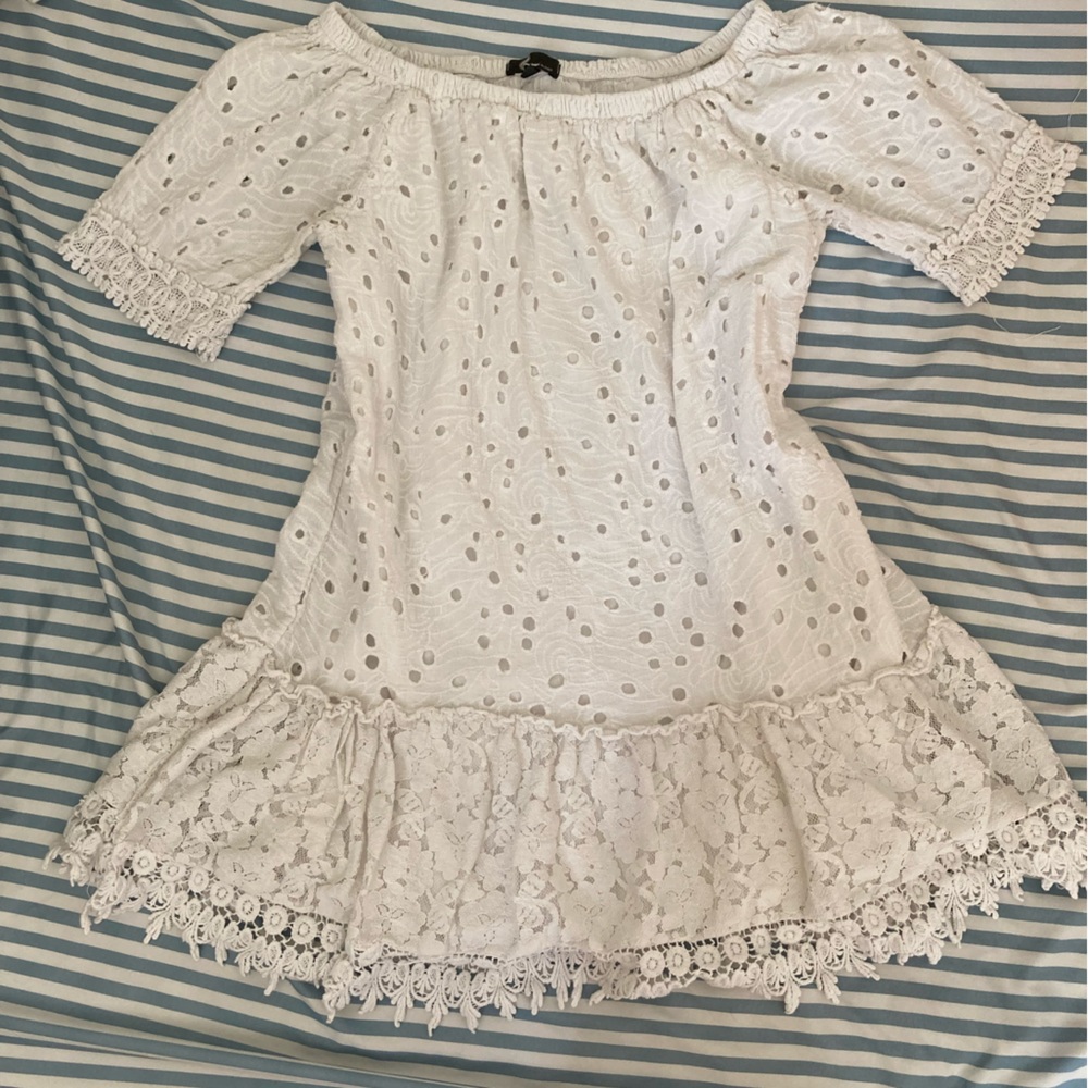 white mini dress